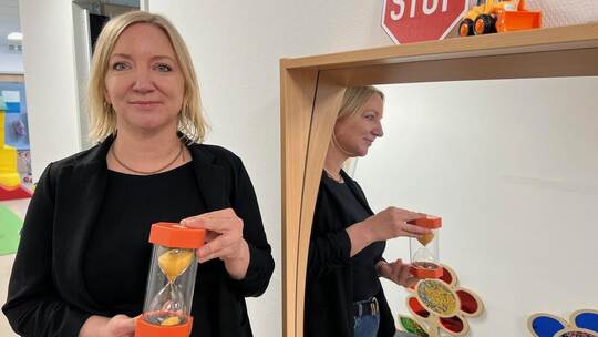 Kitasozialarbeiterin Katja Rühle-Treiber nimmt sich Zeit für belastete Eltern. Schierling